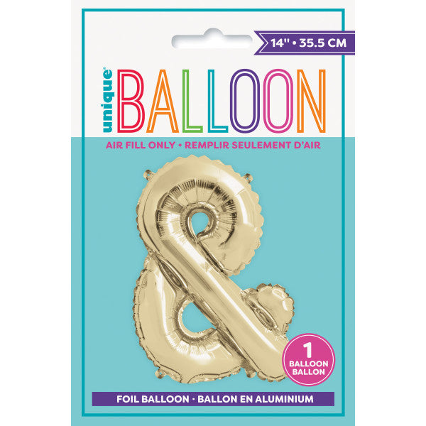 Gold Letter & Shaped Foil Balloon 14"