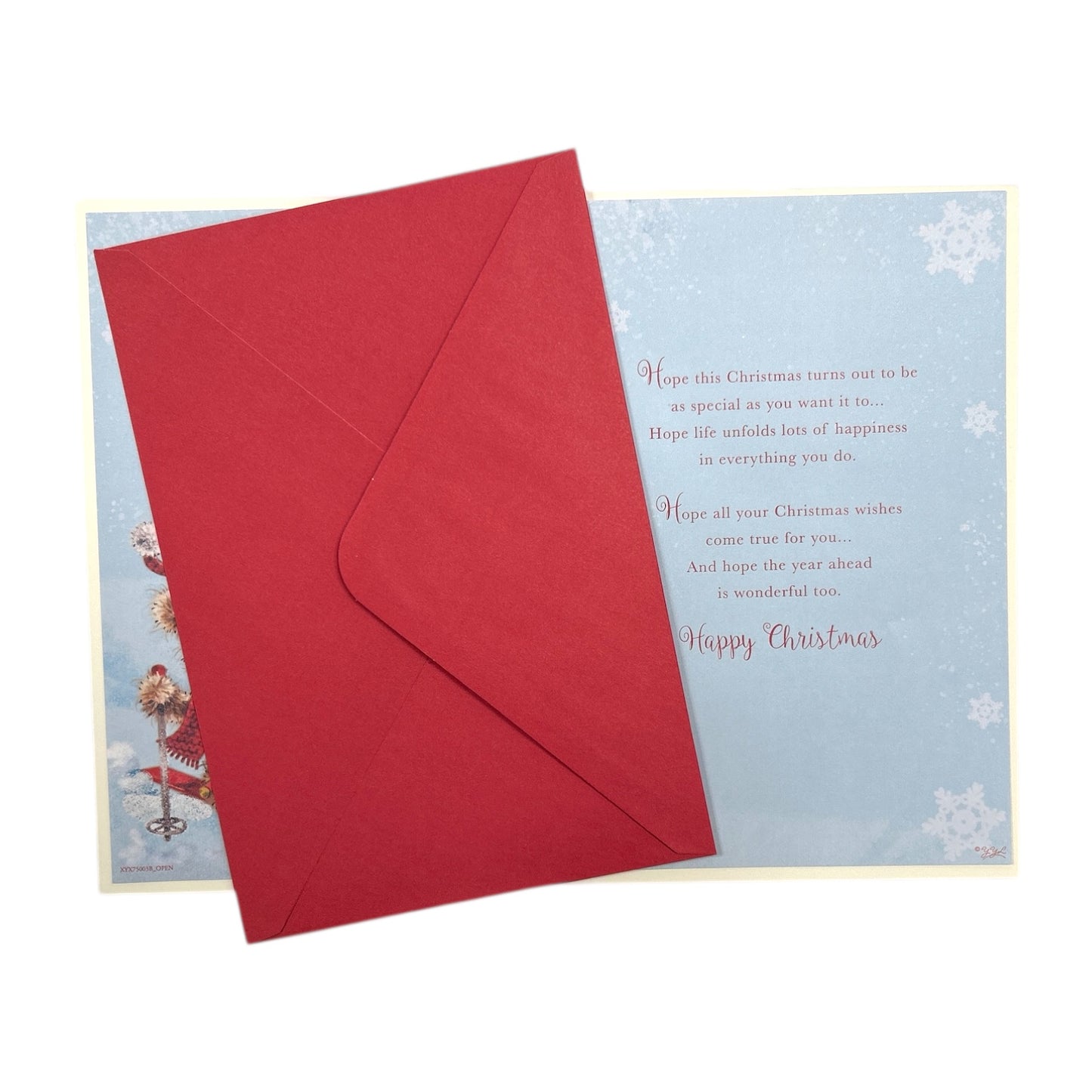 To a Dear Uncle Skiing Bear in Snowy Scene Christmas Card