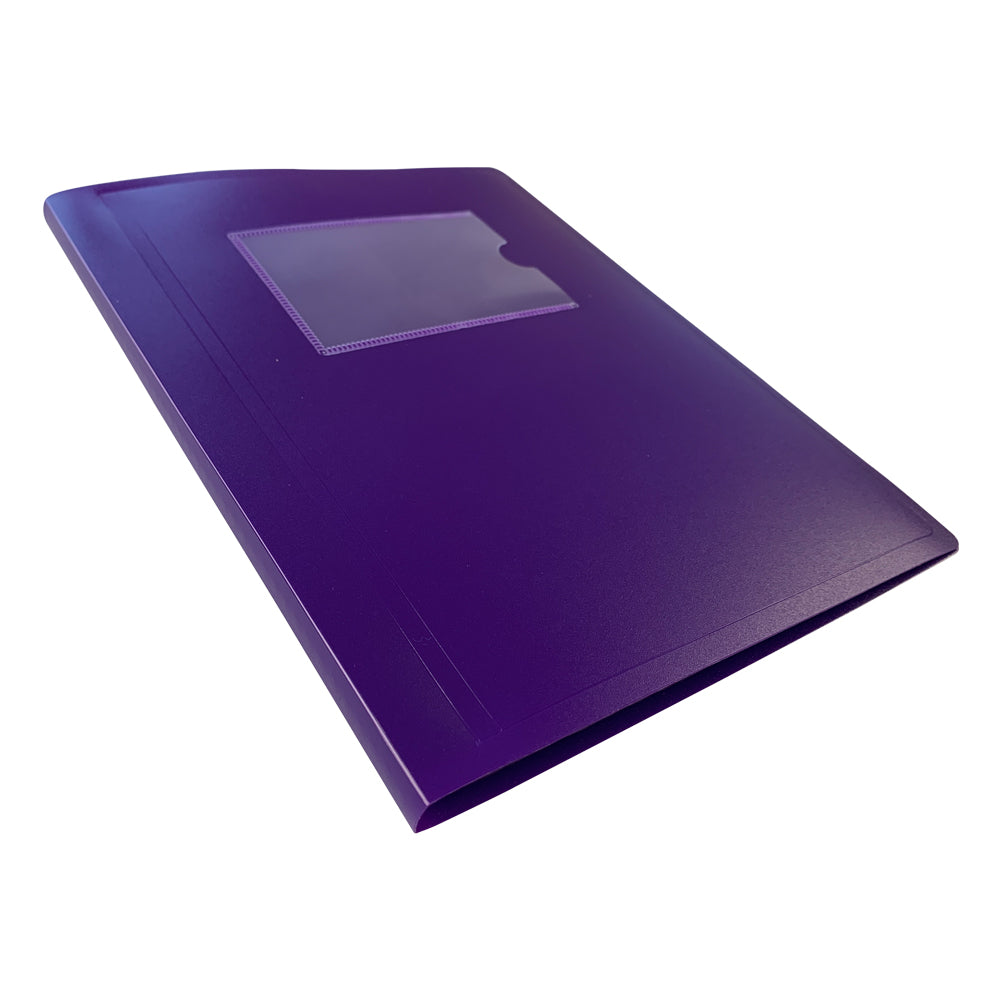 Pack of 10 A5 20 Pocket Purple Flexible Cover Display Books