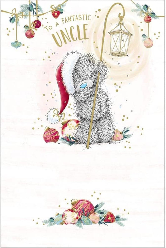 Bear With Lantern Uncle Christmas Card