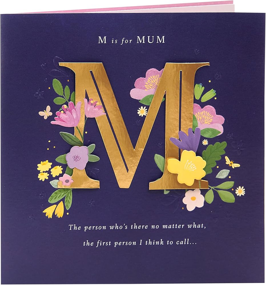 Bold Letter Design Mum Mother's Day Card