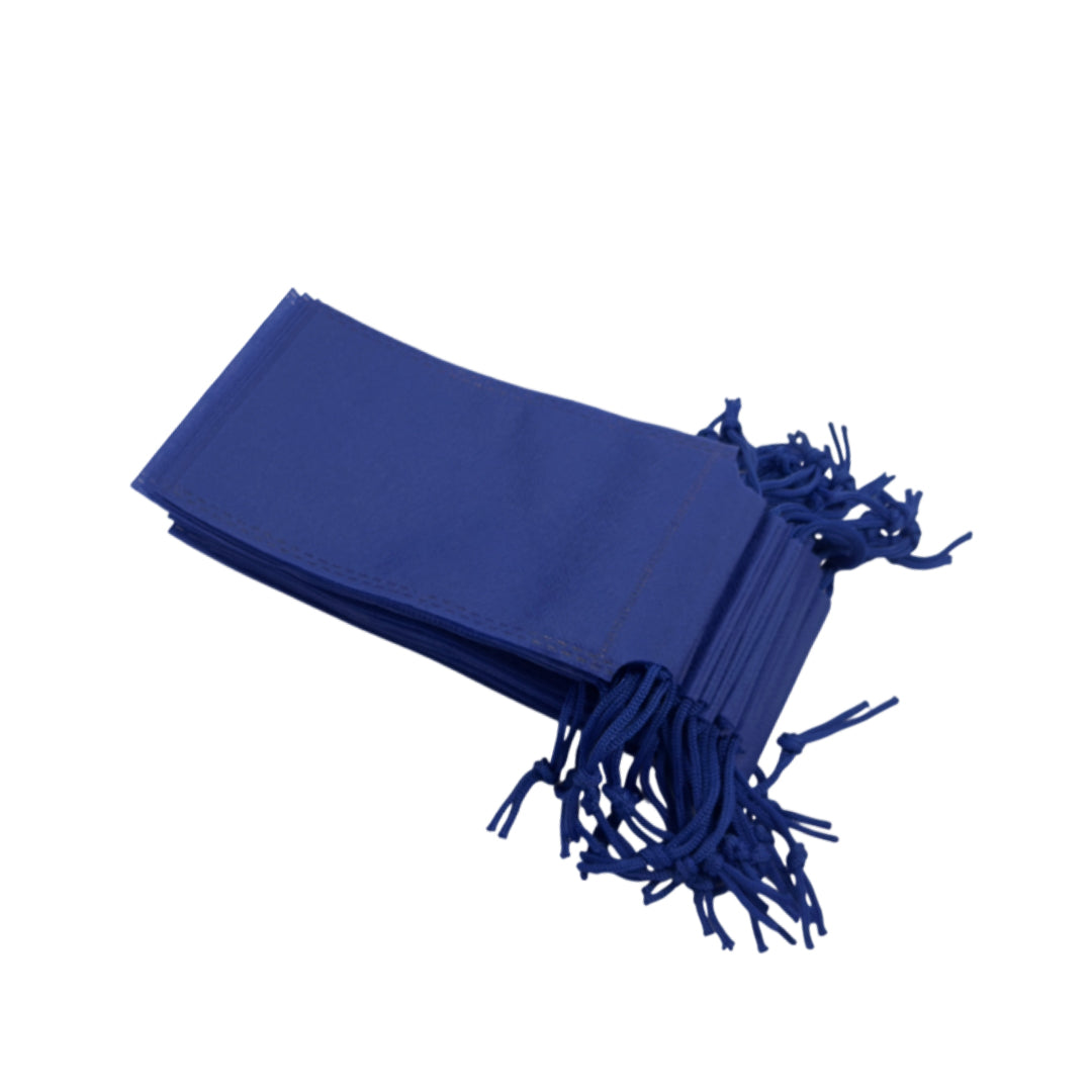 Pack of 50 Blue Coloured 19x10cm Non-Woven Drawstring Bags
