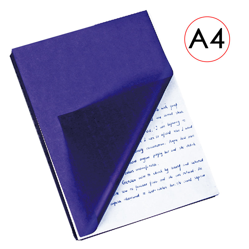 Pack of 100 A4 Blue Carbon Paper Sheets