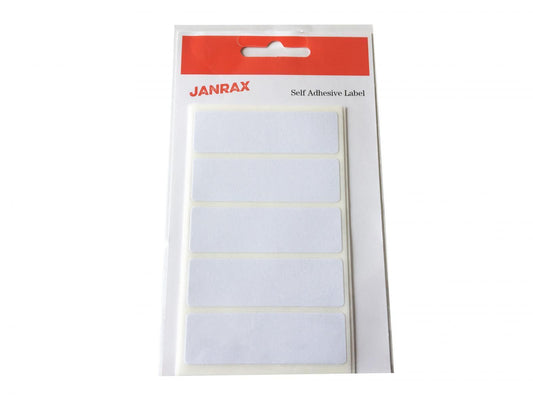 Pack of 35 White 19x63mm Rectangular Labels - Adhesive Stickers