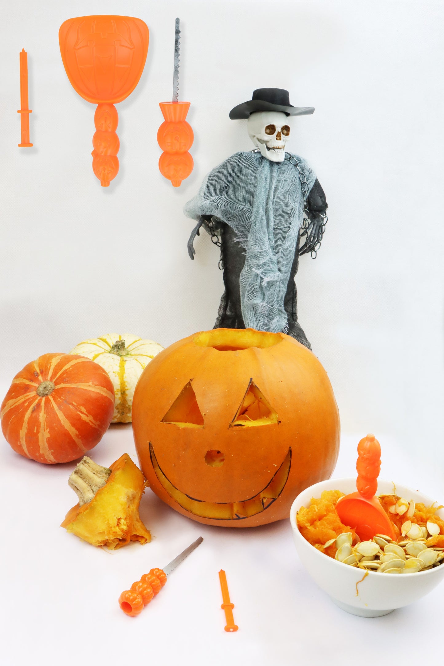 12 Packs of 3 Pieces Halloween Pumpkin Carving Tool Set