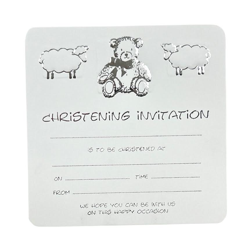 Pack of 10 Christening Invitation Cards with Envelopes