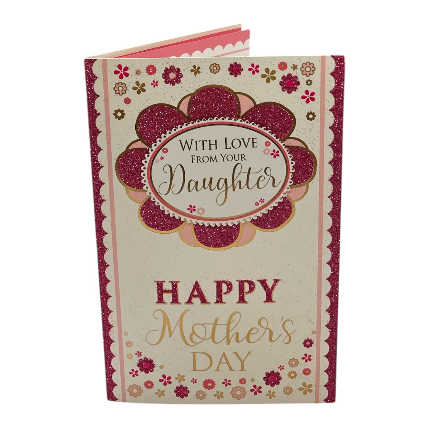 With Love From Your Daughter Flower Head Design Mother's Day Card