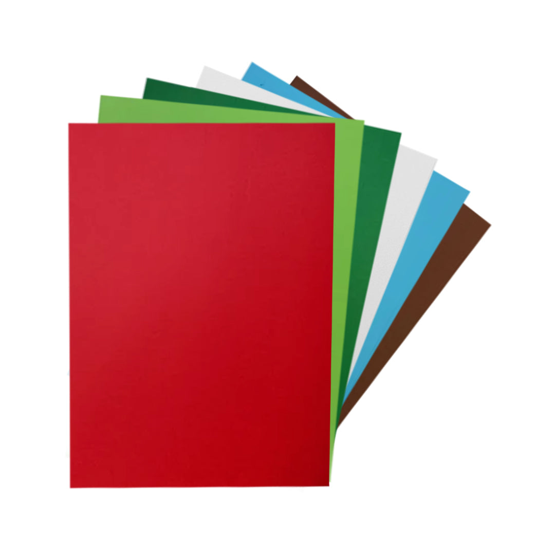 Pack of 300 A4 Assorted Christmas Coloured 160gsm Craft Card Sheets – 6 Colours (50 each)
