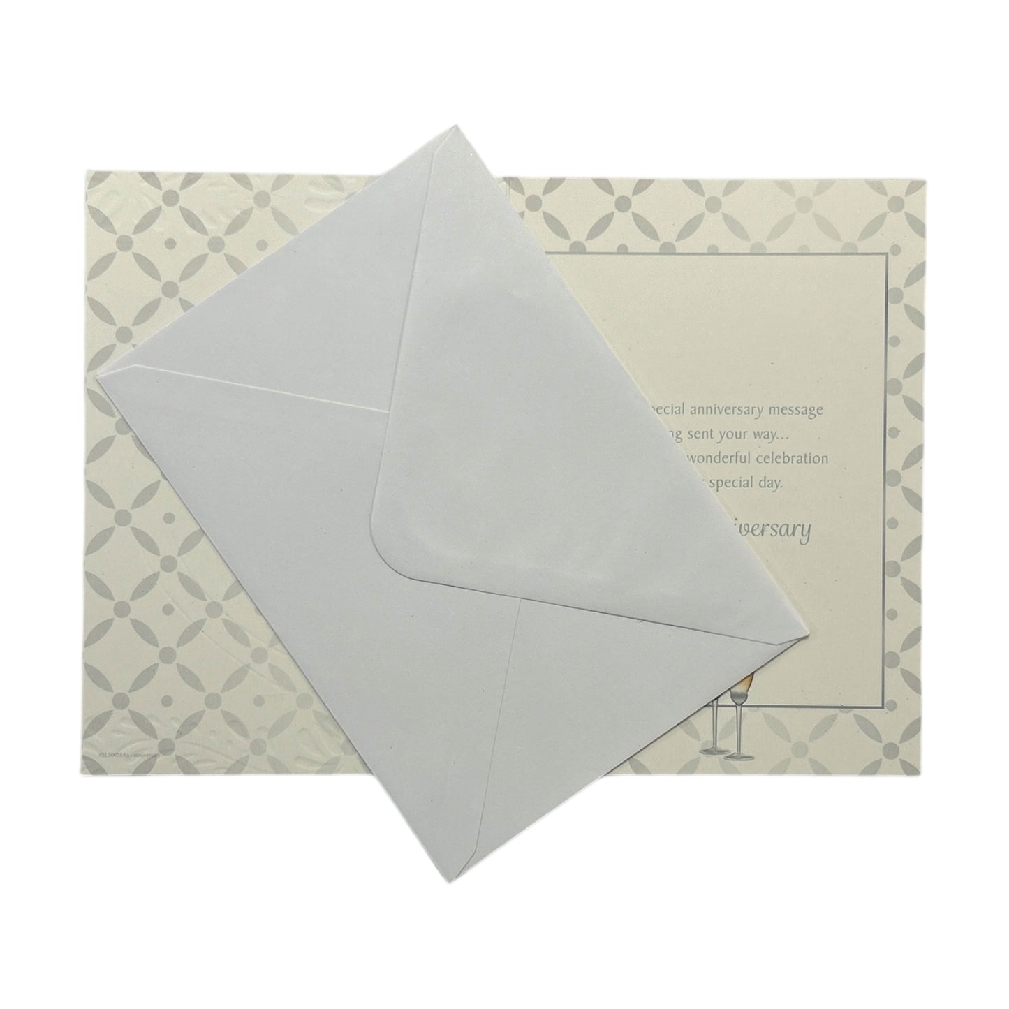 Traditional Champagne Glass Design Anniversary Card