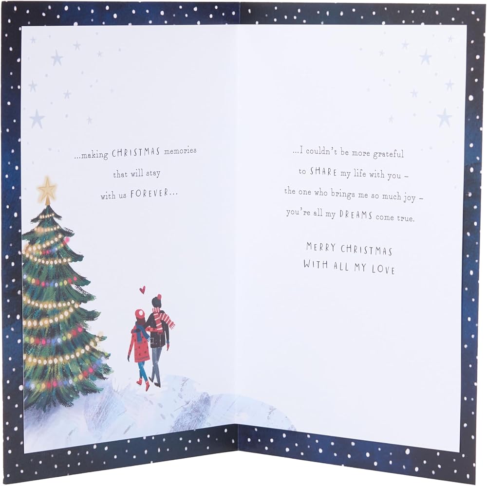 Couple Winter Scene Wife Christmas Card