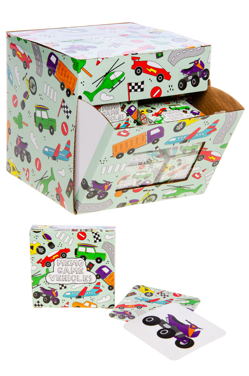 Box of 60 Vehicles Mini Memory Games 28 Cards