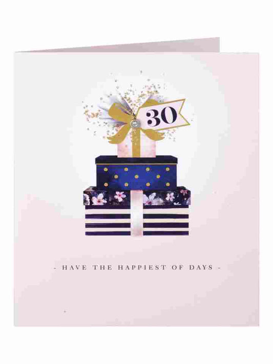 Elegance & Presents 30th Birthday Card For Her