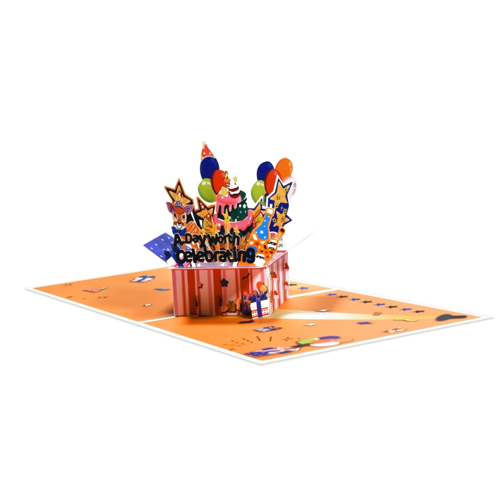 A Day Worth Celebrating! Celebration Burst 3D Pop Up Greeting Card
