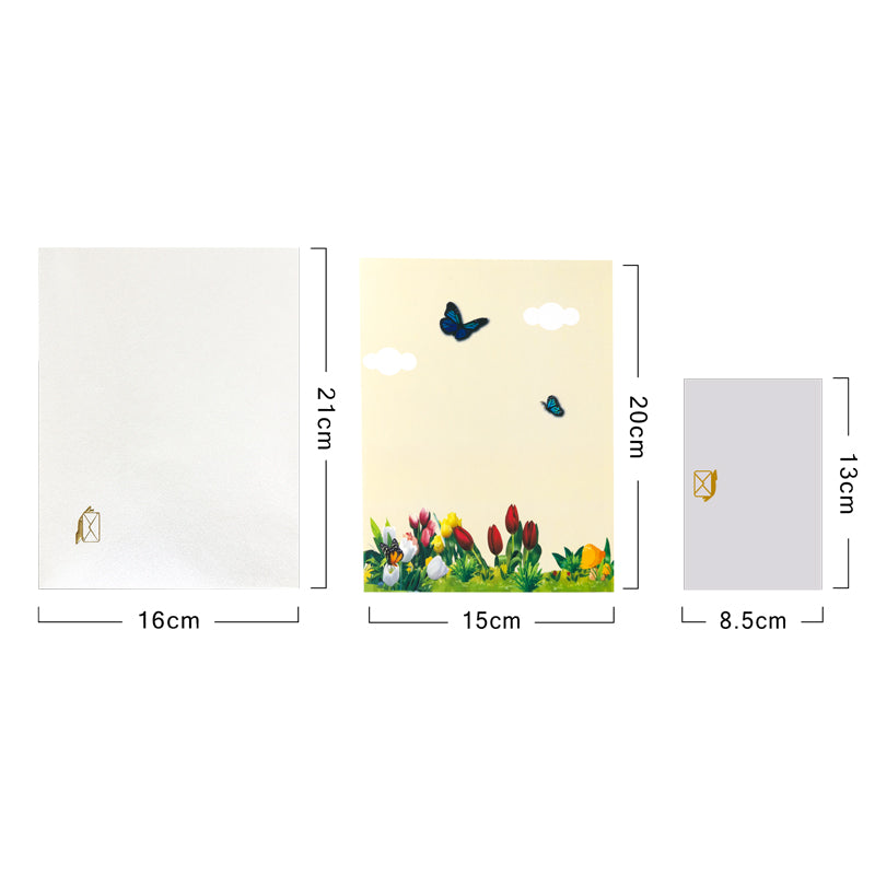 Garden of Joy Colorful Tulips 3D Pop Up Greeting Card