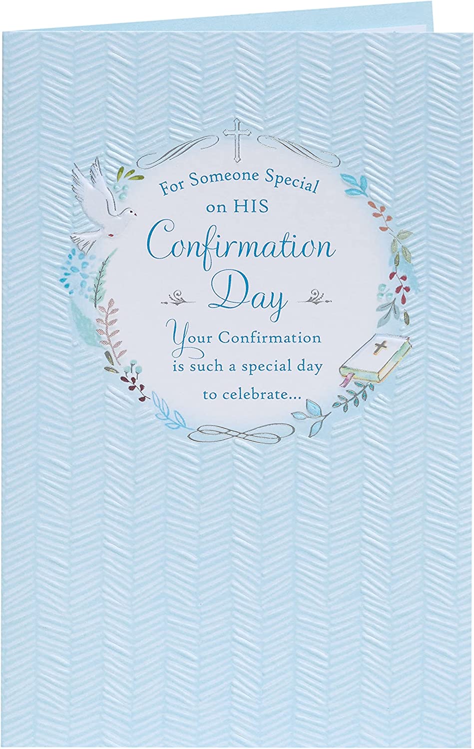 Confirmation Card For Boy Baby Blue Design
