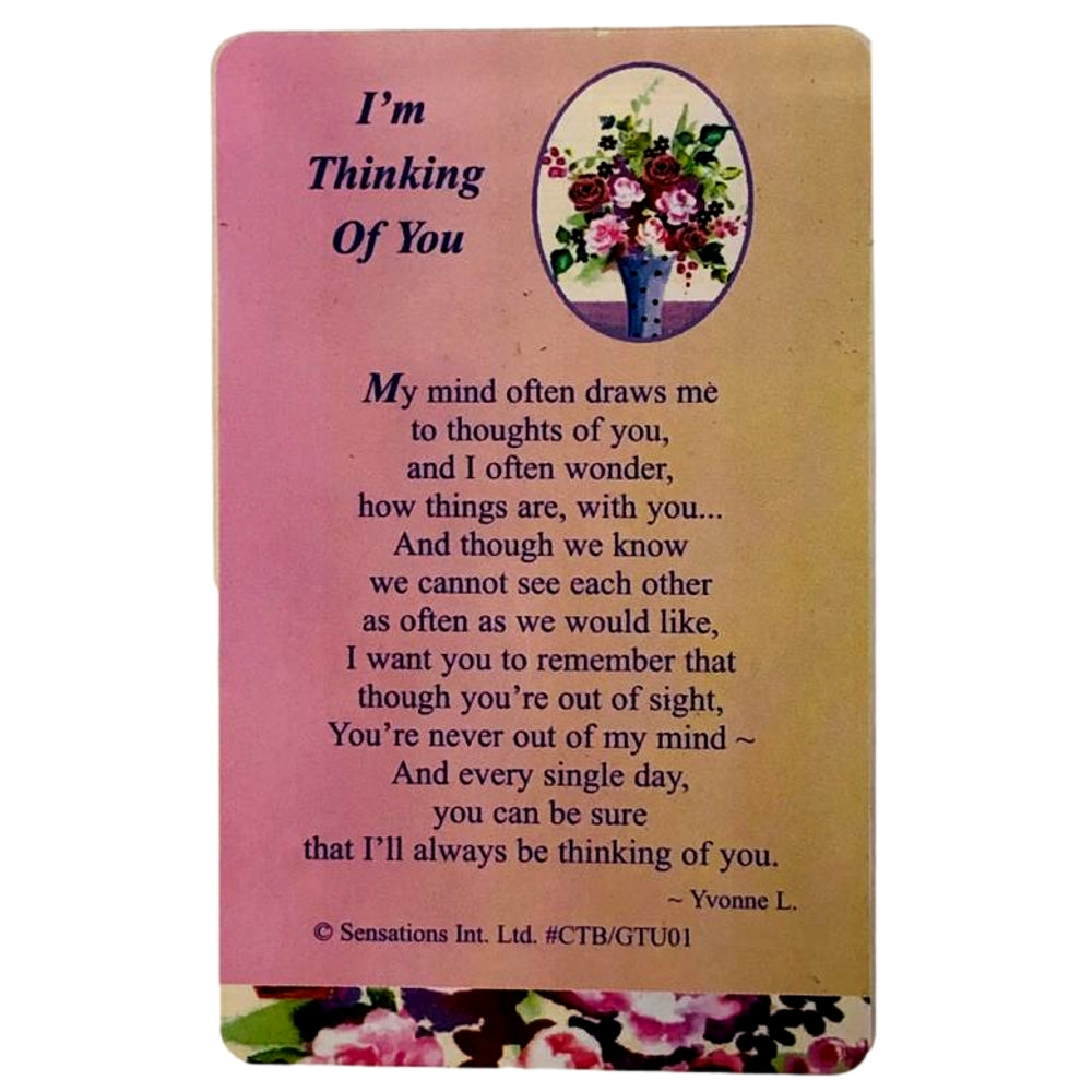 Im Thinking of You Sentimental Keepsake Wallet / Purse Card