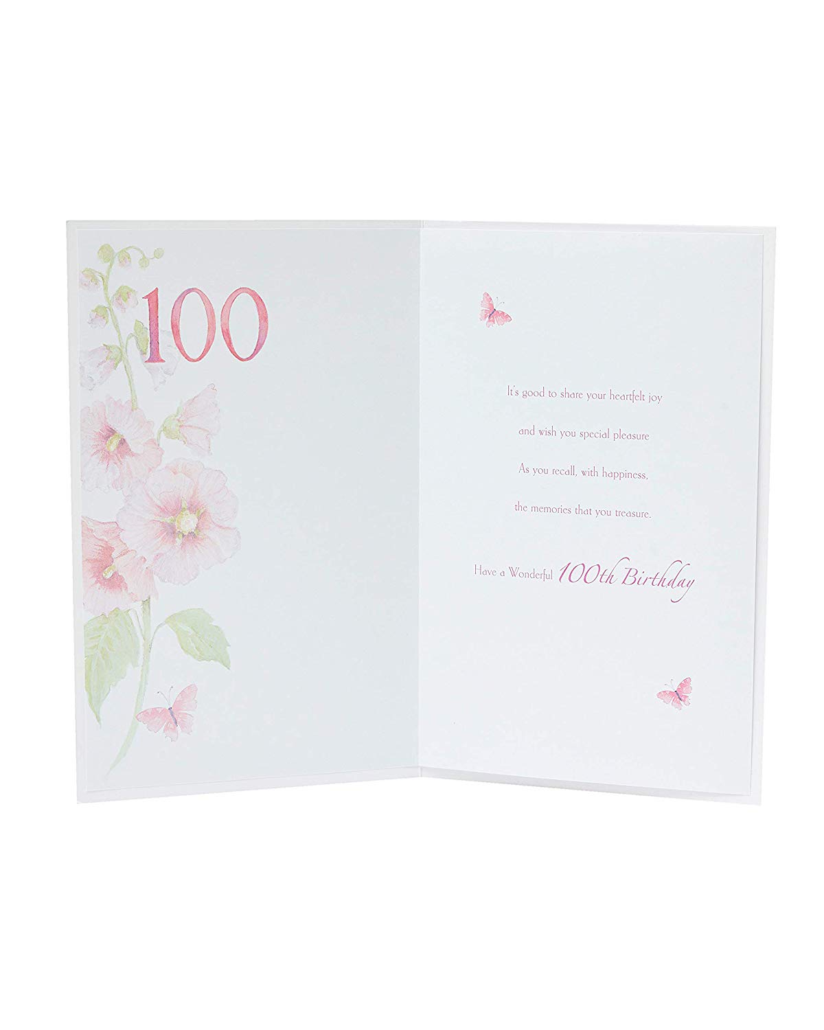 100th Floral Design Birthday Card