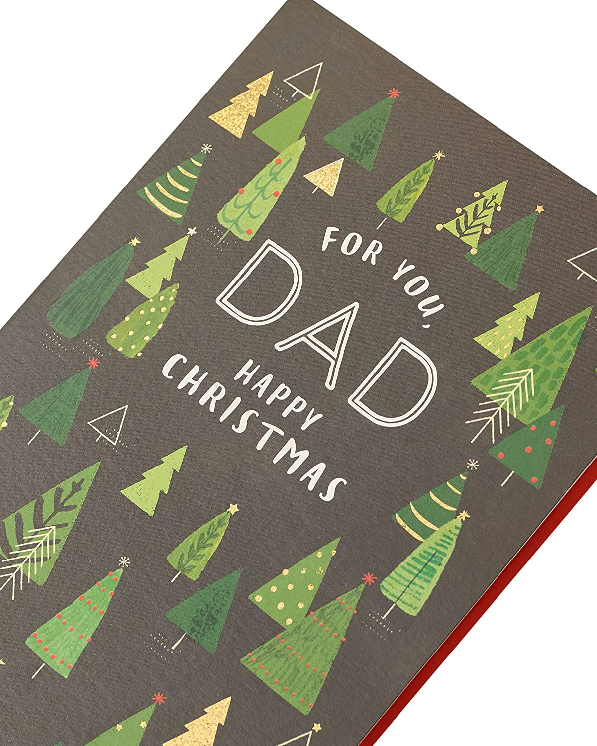 Dad Christmas Card Christmas Tree All Over Pattern