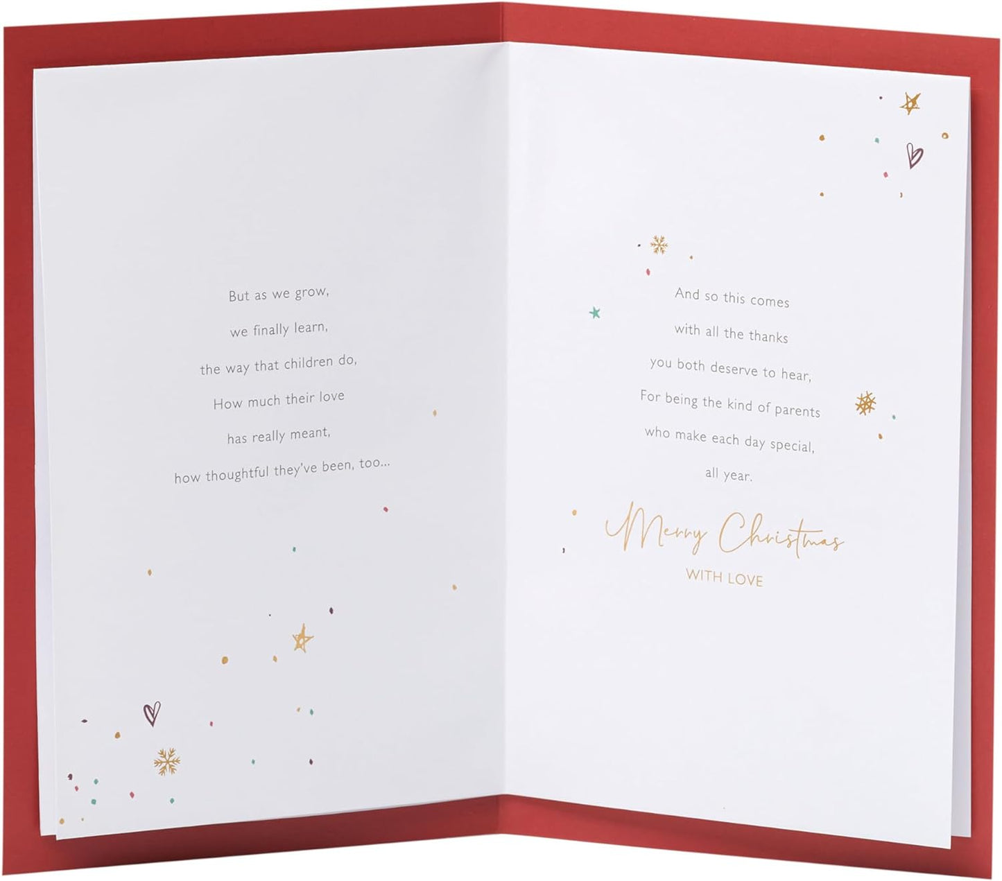 Baubles Design Mum & Dad Christmas Card