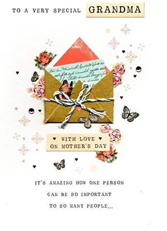 Very Special Grandma Butterflies & Letter Design Mother's Day Card