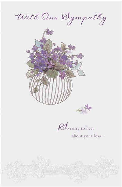 With Our Sympathy Sorry for your Loss Card 