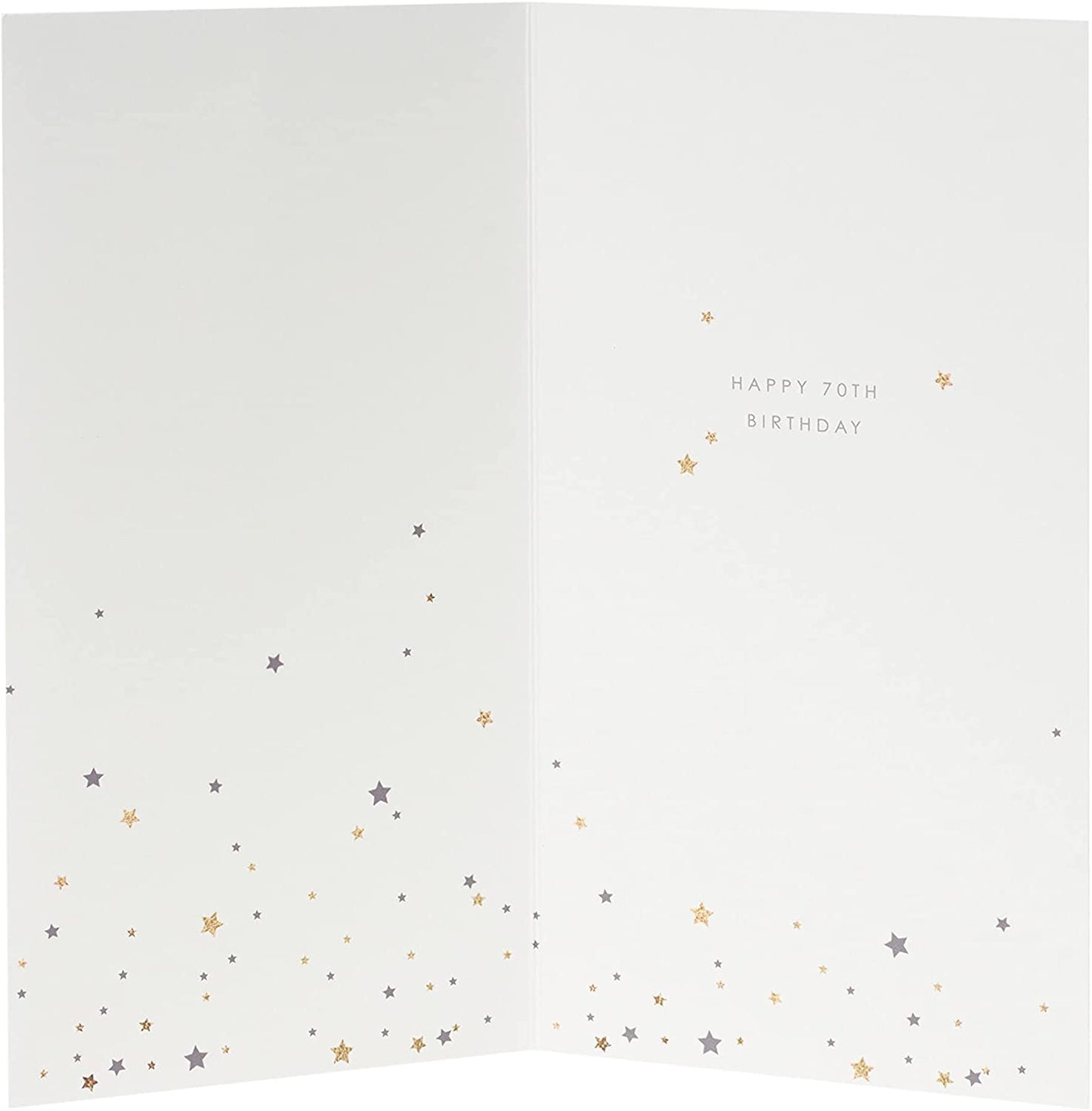 70th Birthday Card with Detachable Keepsake