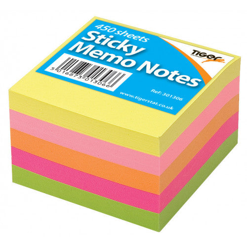 Tiger Neon Block 3x3" Sticky Notes