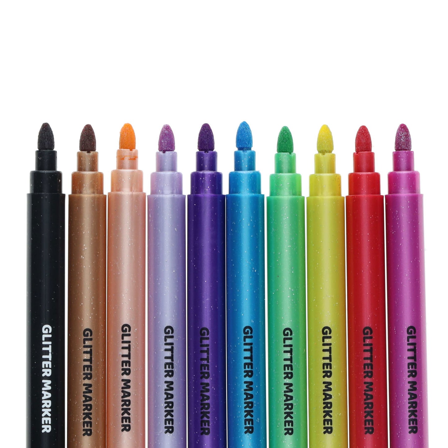 Pack of 10 Washable Glitter Markers by World of Colour