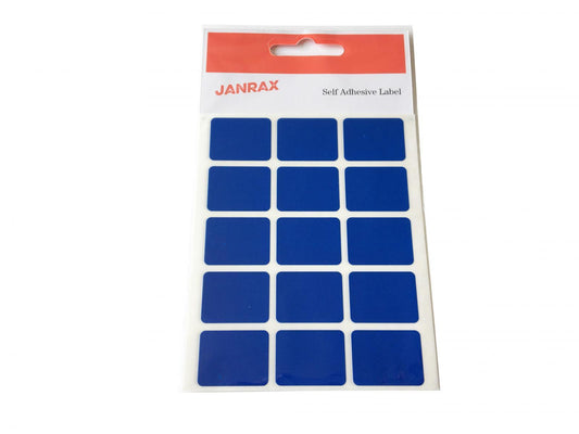 Pack of 60 Blue 19x25mm Rectangular Labels - Adhesive Stickers