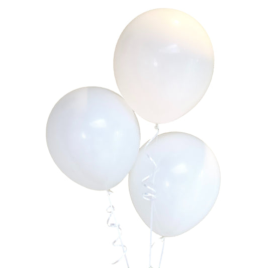 Bag of 100 White Colour 12" Latex Balloons