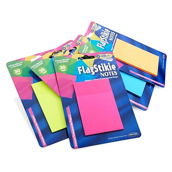 Pack of 30 Piece 50x76mm Flag Stikie Notes by Stik-Ie