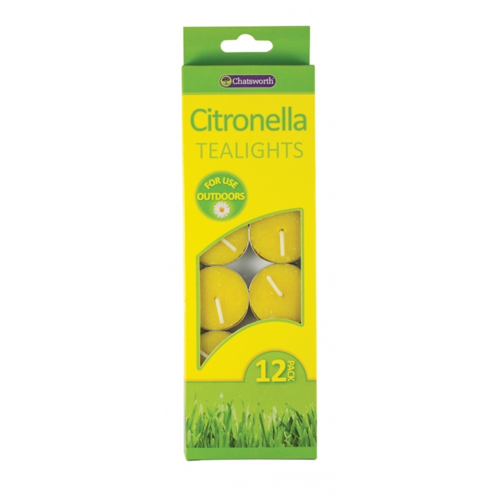 Pack of 12 Citronella Tealights Candles