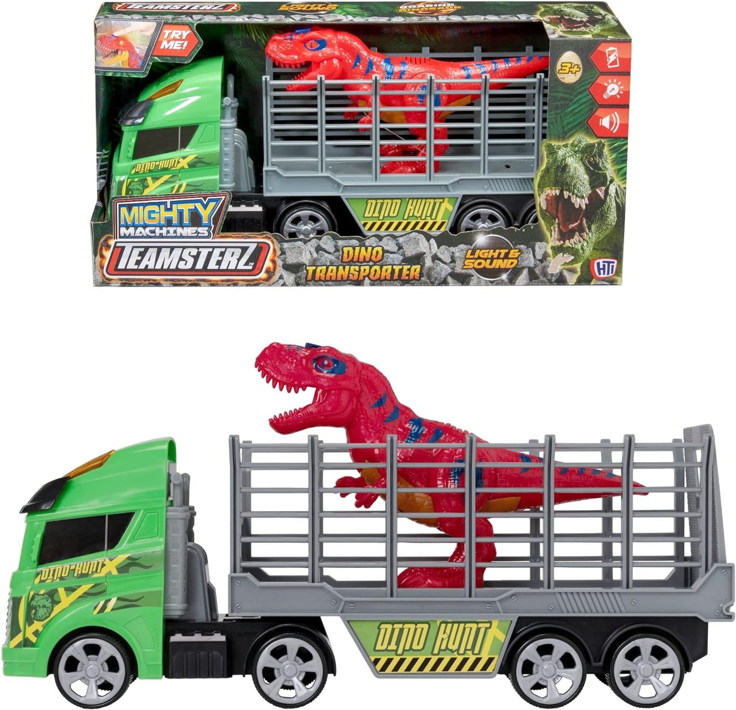 Teamsterz Small Light & Sound Dino Rescue Truck Transporter Toy