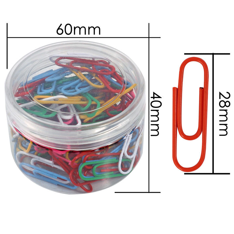 Pack of 720 Vinyl Coated Paper Clips 28mm