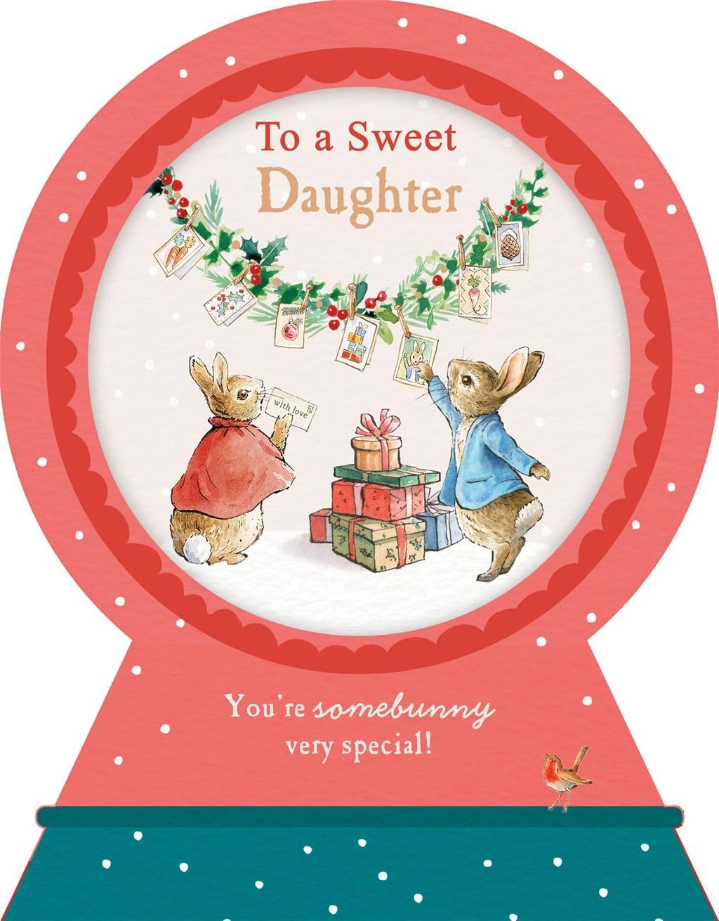 Peter Rabbit Bunny Design Daughter Christmas Card
