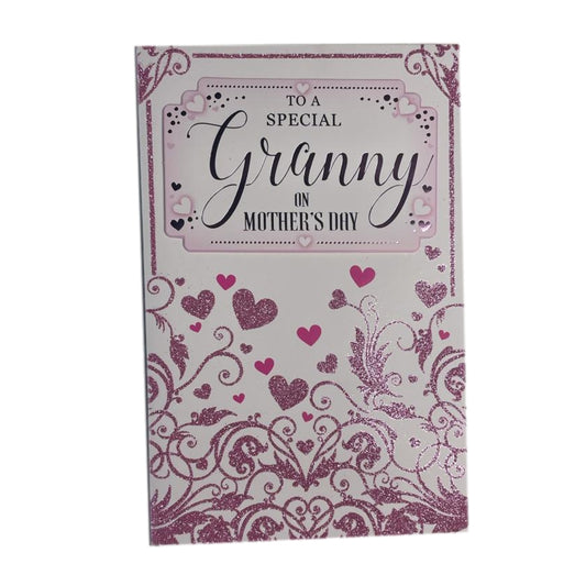 To A Special Granny Glitter Hearts Design Mother's Day Card