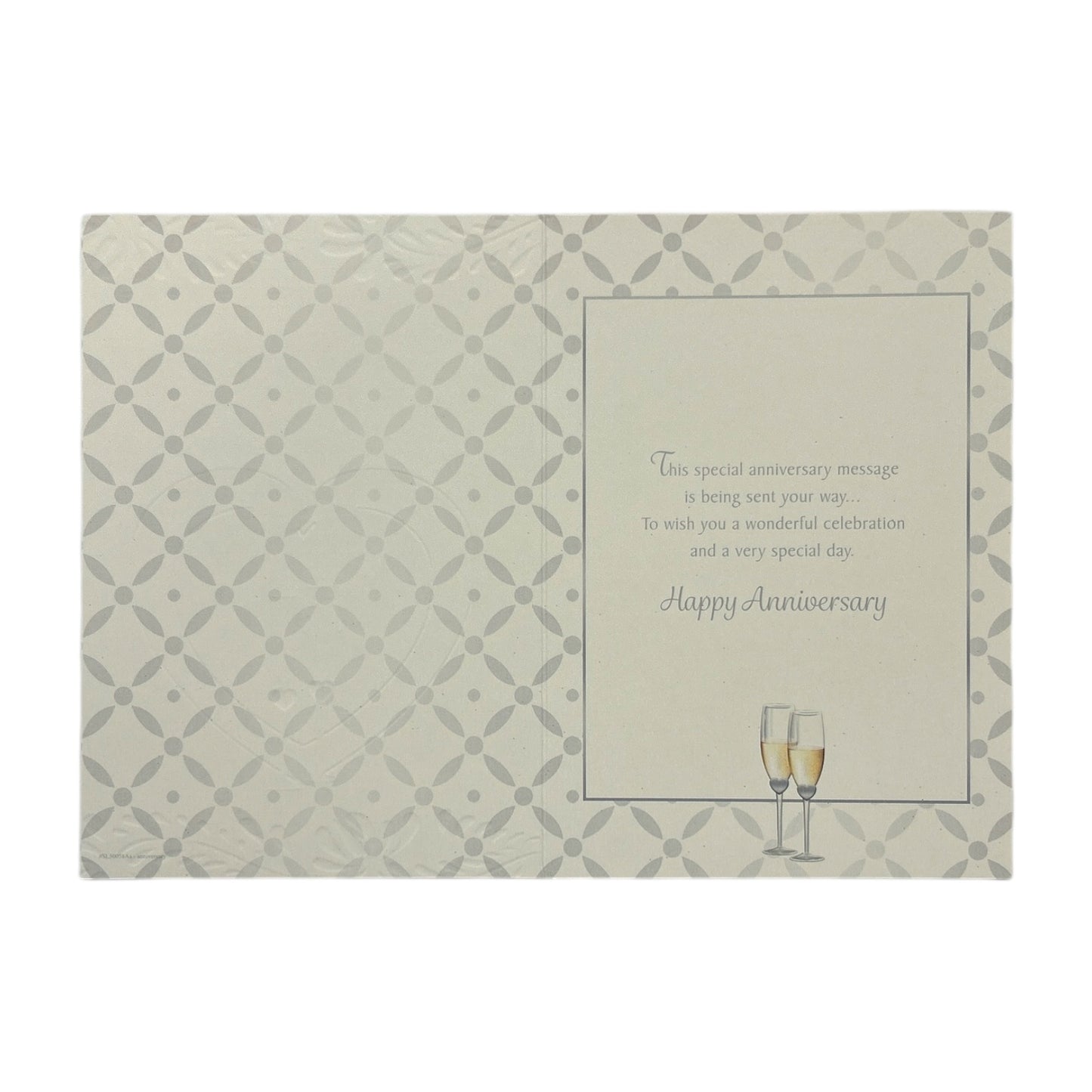 Traditional Champagne Glass Design Anniversary Card
