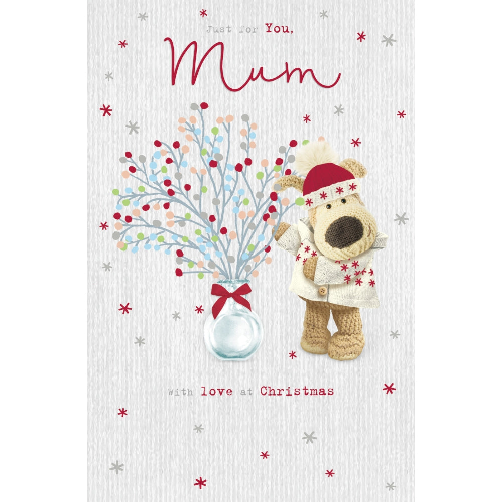 Boofle Near Flower Vase Mum Christmas Card