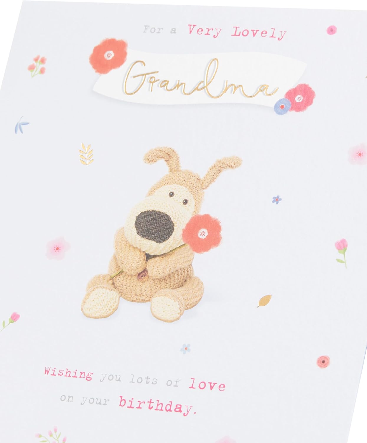 Boofle with Flower Grandma Birthday Card