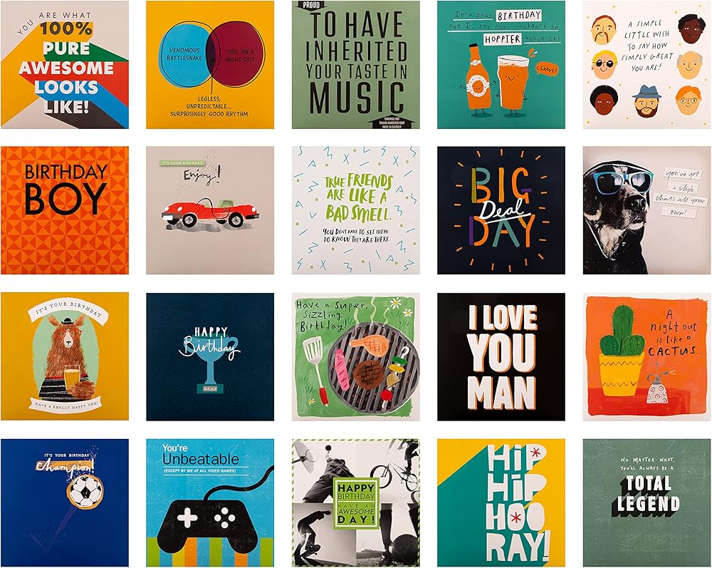 Epic Designs Multipack of 20 in 20 Designs Birthday Cards