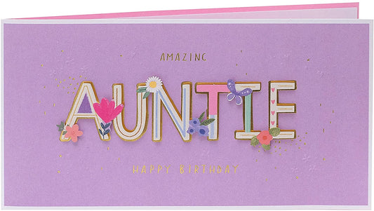 Amazing Auntie Birthday Card 