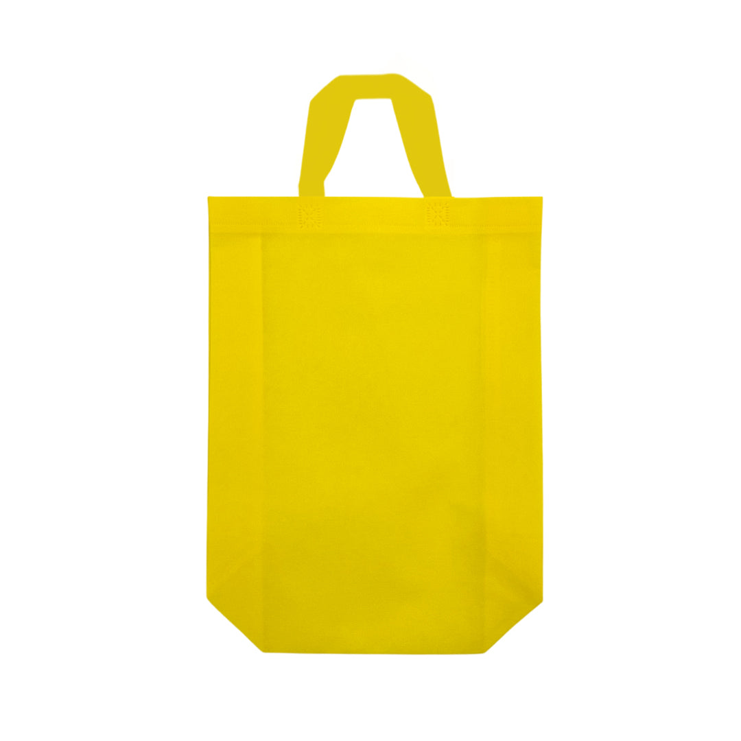 Pack of 25 Yellow Coloured 30x38x10cm Non-Woven Bags with Handle