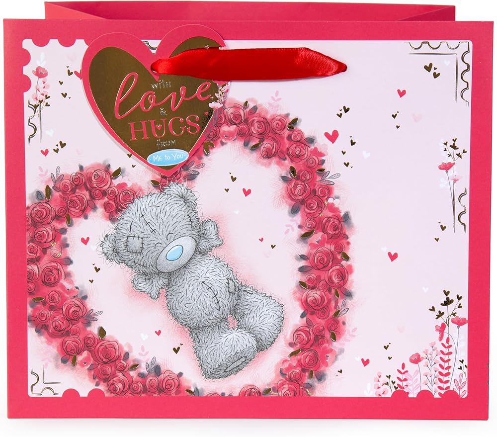 Bear In Heart Shape Me to You Tatty Teddy Valentine's Day Gift Bag Medium Size