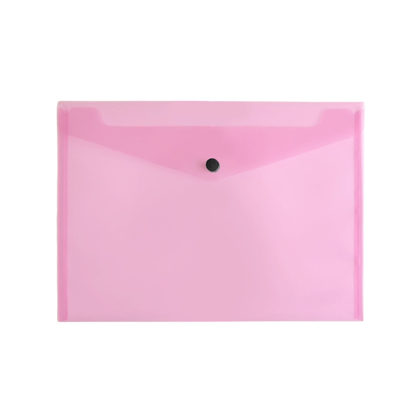Pack of 12 Janrax A4 Pink Document Wallets - Button Stud Folder