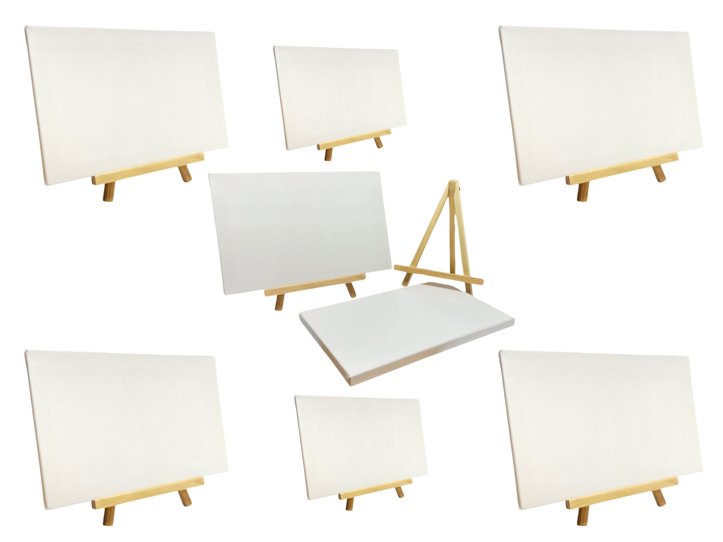 Pack of 12 20x30cm Canvas Easel Set