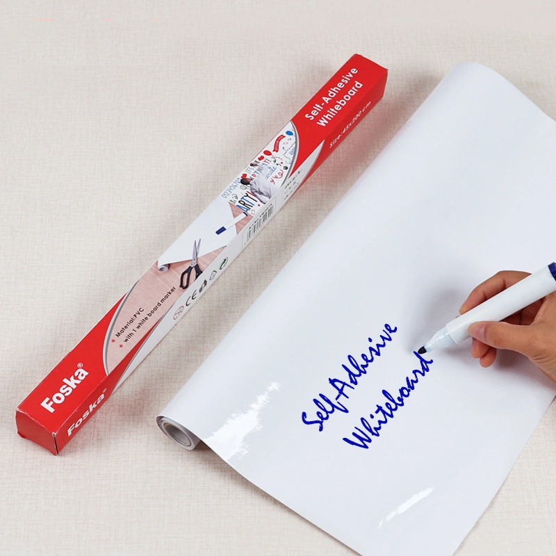 Self Adhesive Whiteboard Roll Wwith White Board Marker- 45cm x 2m