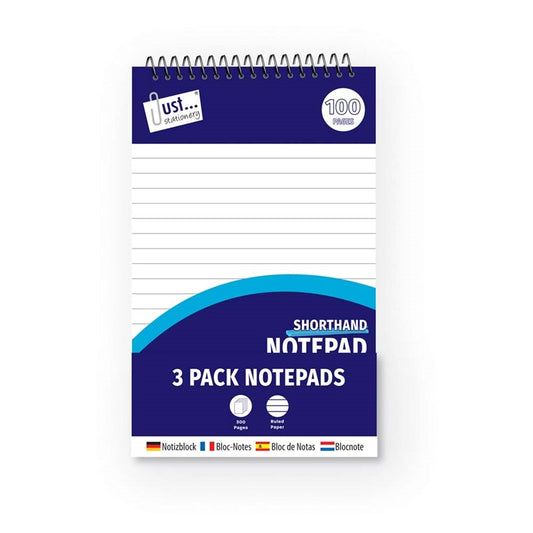 Just Stationery Shorthand Notebook 3 Pads , 150 Lined Sheets
