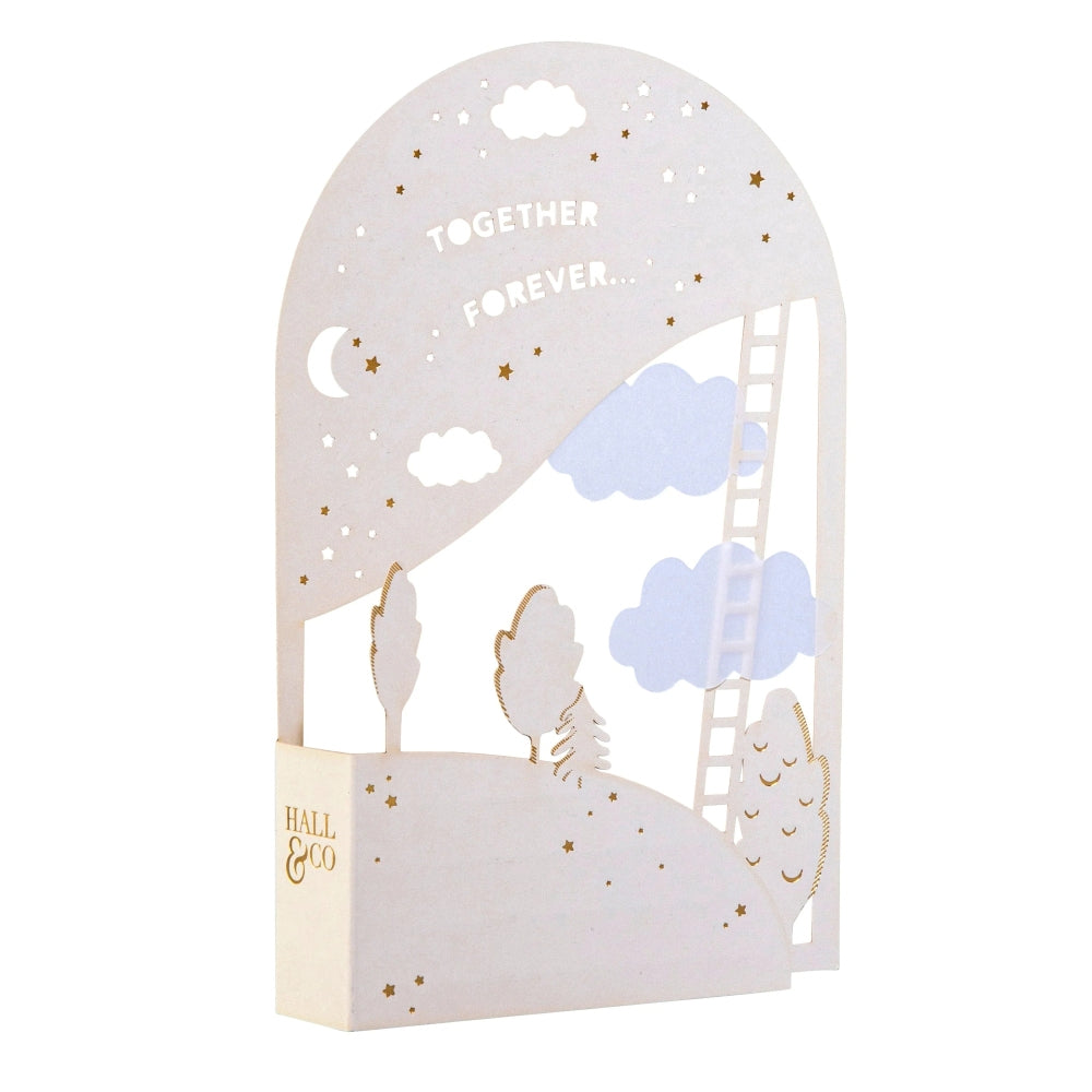 Premium 3D 'Together Forever' Love Card Paper Fables