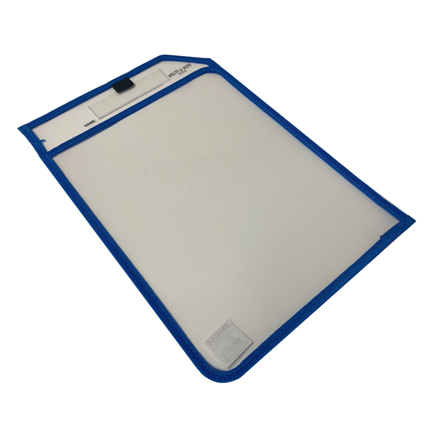 Pack of 4 Blue Edge Clear Dry Erase Write and Wipe Reusable Sleeve Pockets