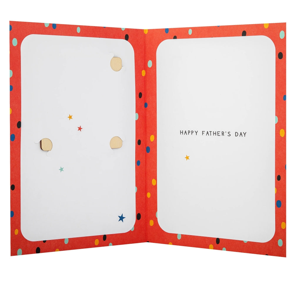 'My Cuppa Tea' Polka Dots & Keepsake Coaster Father's Day Card